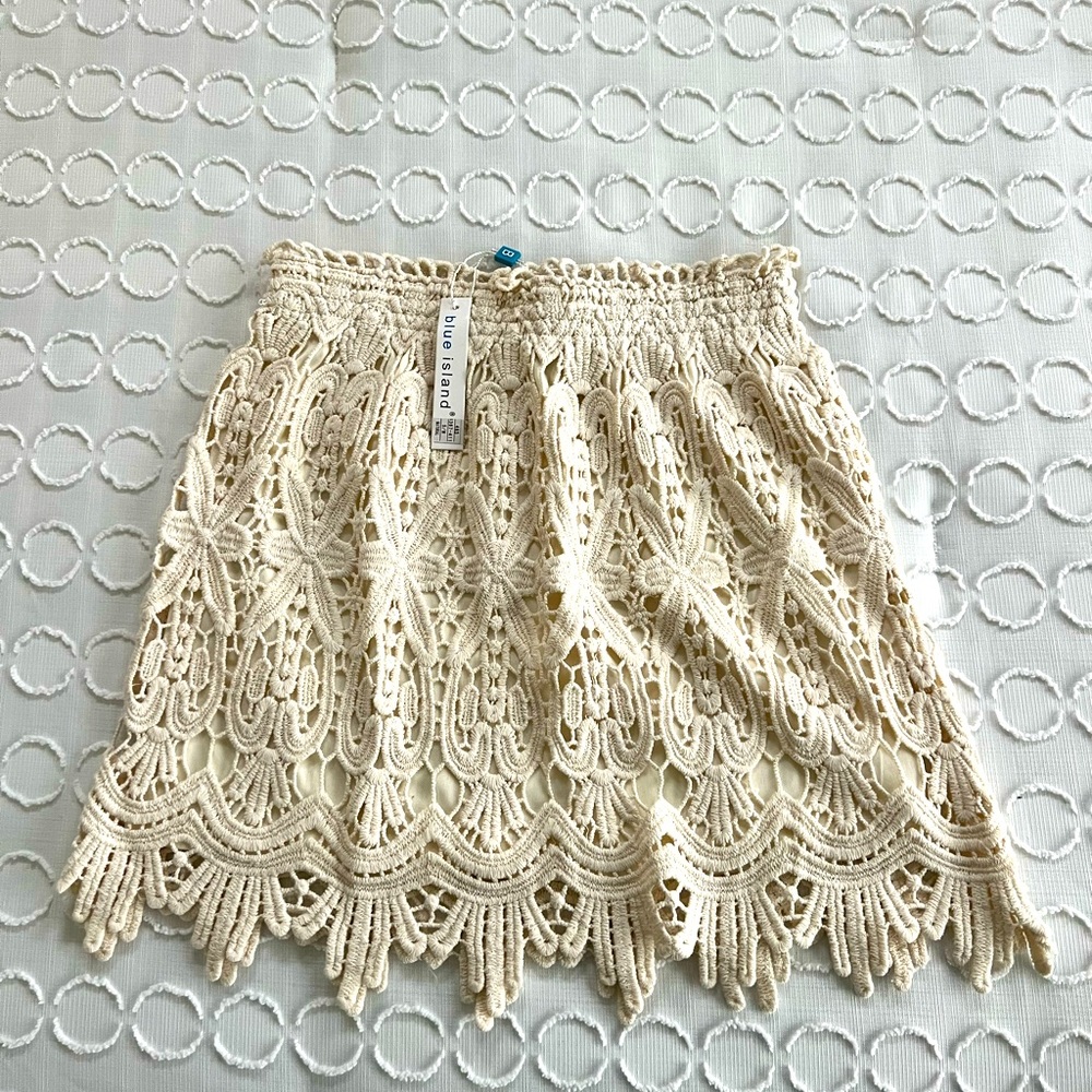 Blue Island Cream Skirt